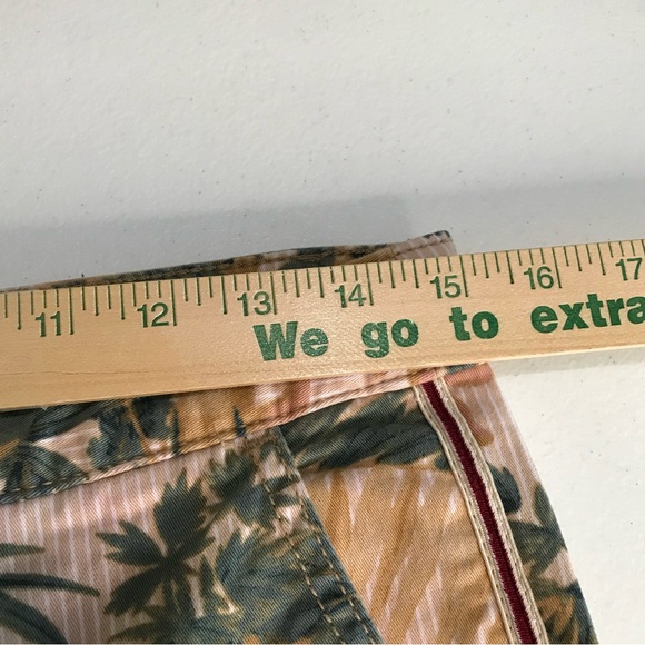 Anthropologie Chino Pants Sz 27 Relaxed Ankle Length Birds Foliage Botanical GUC - Picture 13 of 15